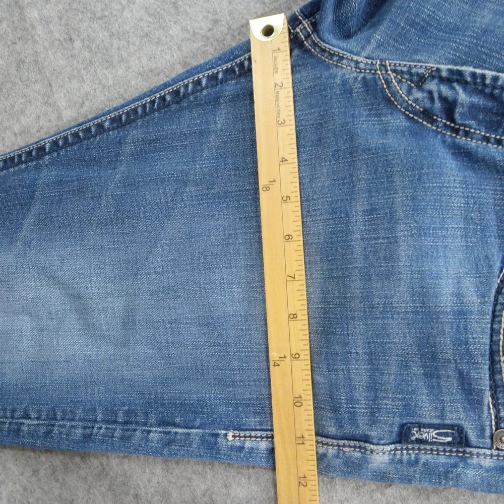 Silver Jeans Mens 32 Blue Eddie Straight Leg Mid Rise Zip Fly Denim